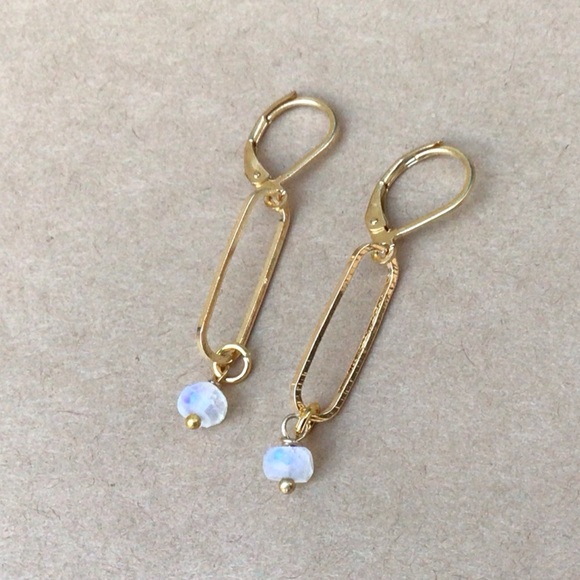 Genuine Moonstone Sundance charm Earrings - Picture 3 of 7